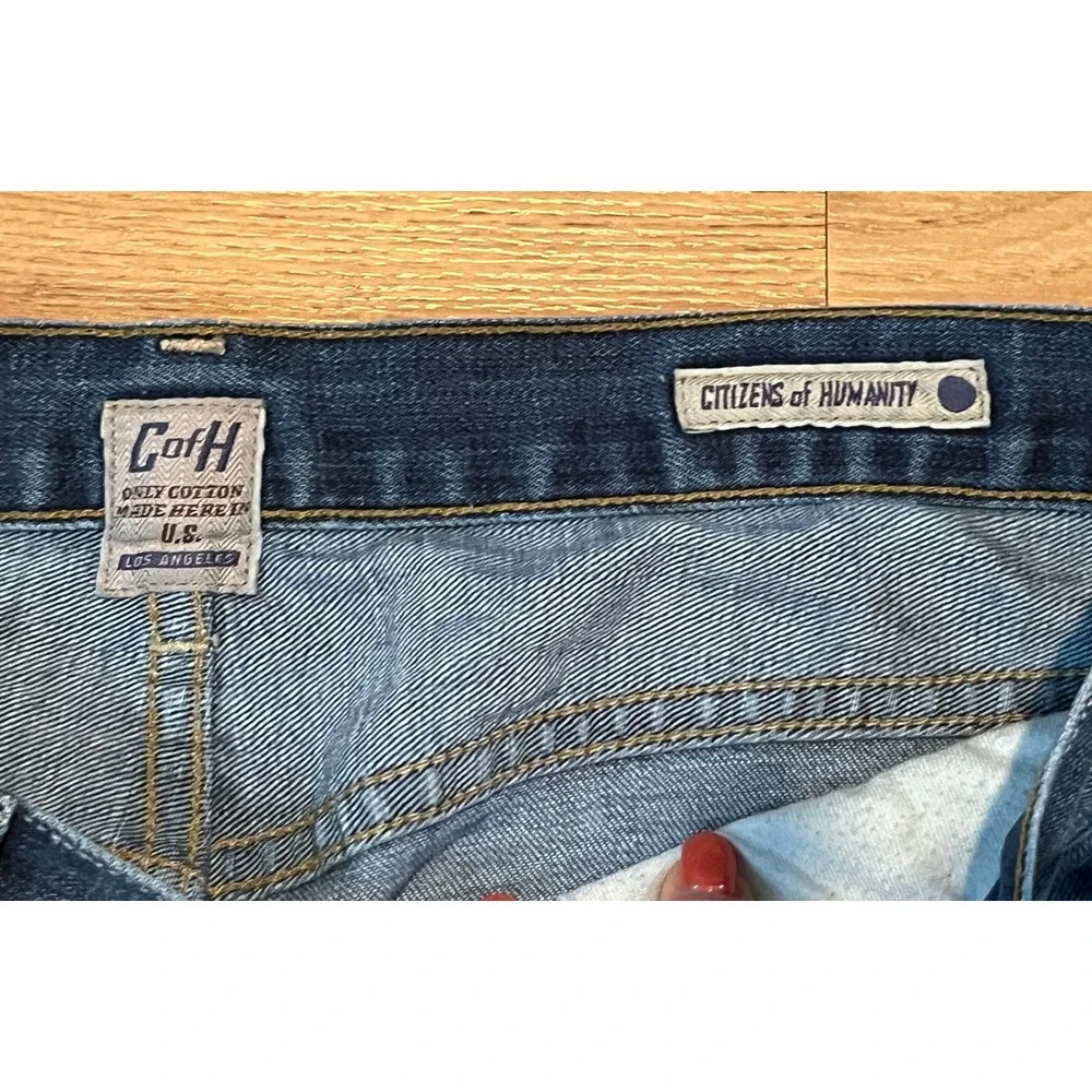 Citizens of Humanity Sid Straight Leg Jeans Medium Wash Blue Denim Size 33